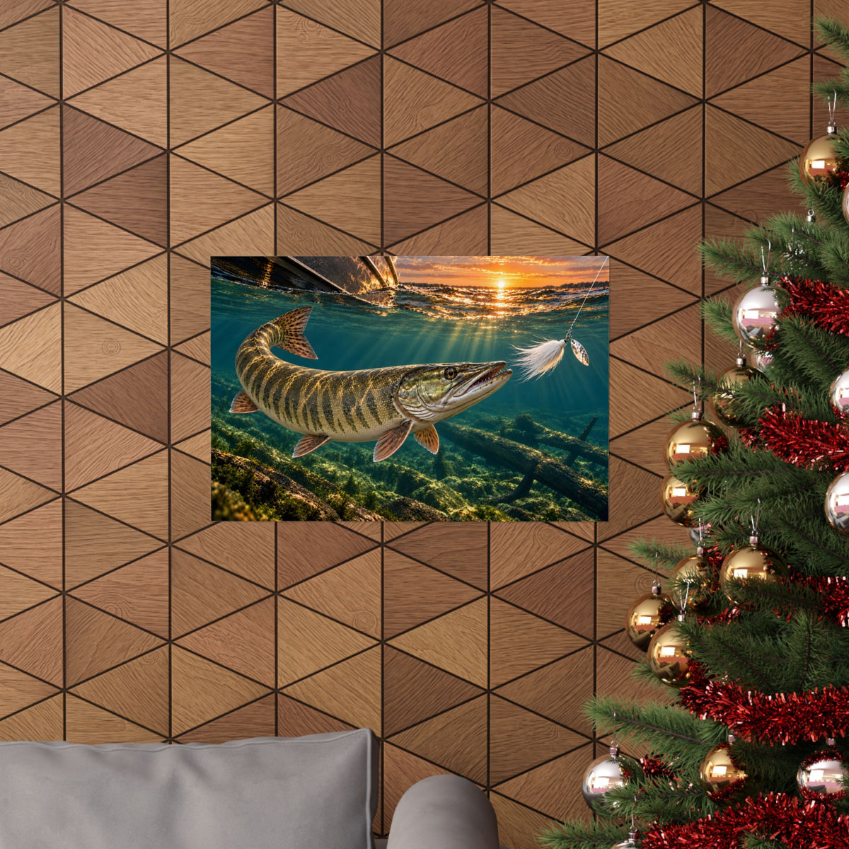 Figure-Eight Sunset Muskie poster wall art, view 6