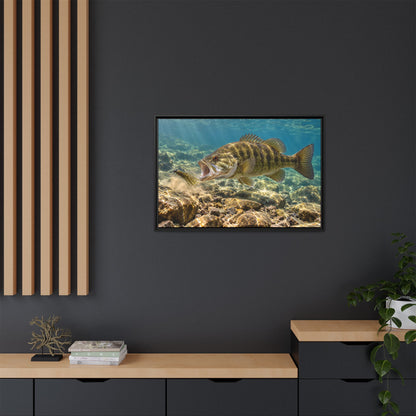 Tube Bait Ambush Smallmouth Framed Canvas wall art, view 6