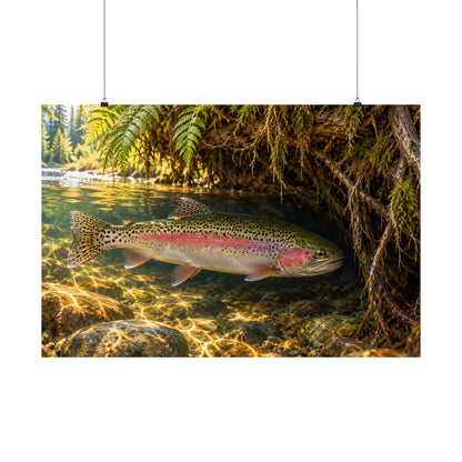 Cedar Cutbank Rainbow Trout poster wall art – photo 3