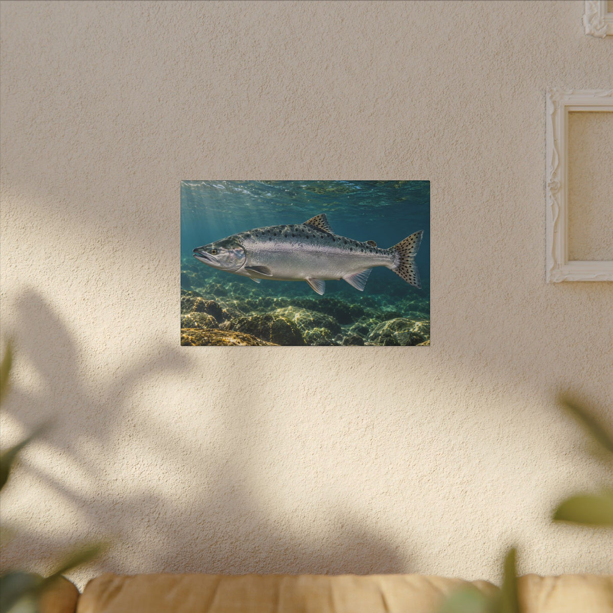 Silver Tide Pink Salmon canvas wall art, view 5
