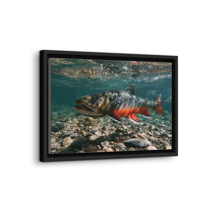 Clear Gravel Run Dolly Varden framed canvas wall art, view 4