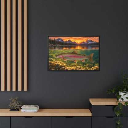 Alpine Over-Under Rainbow Trout framed canvas wall art – photo 6