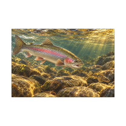 Sculpin Chase Rainbow Trout canvas wall art – photo 2