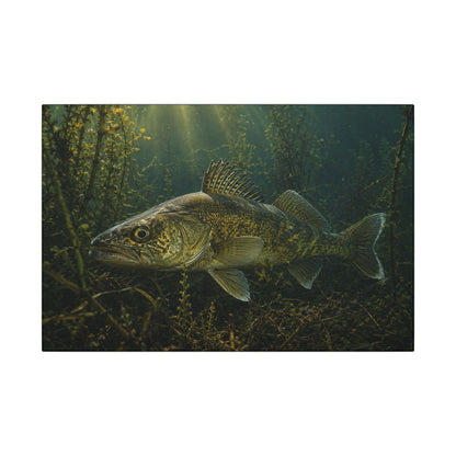 Weed Line Walleye canvas, 18x12 size view
