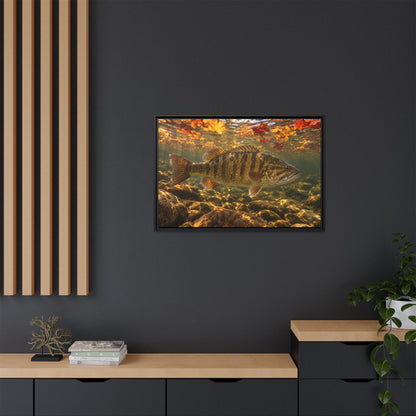 Autumn Bronze Smallmouth Framed Canvas wall art, view 6