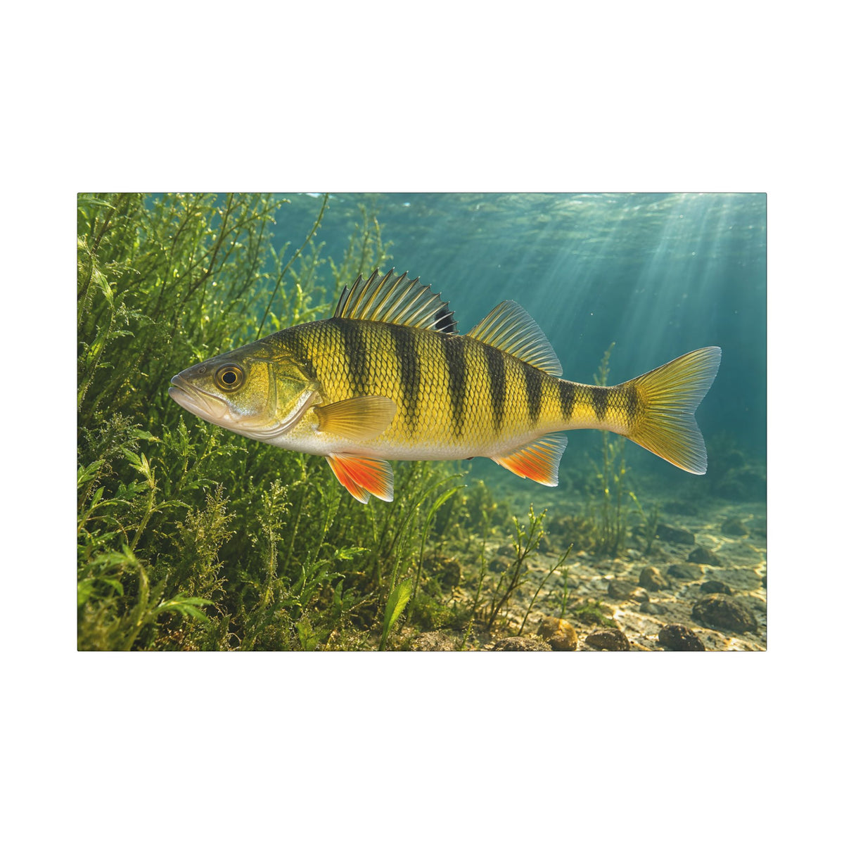 Weedline Yellow Perch canvas wall art, view 3