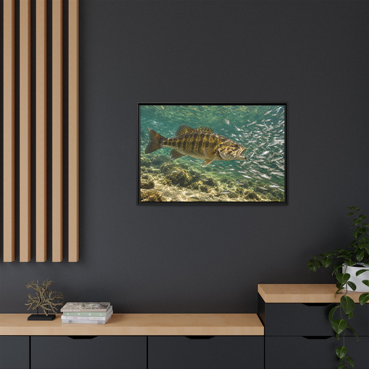 Shiner School Smallmouth Framed Canvas wall art, view 6