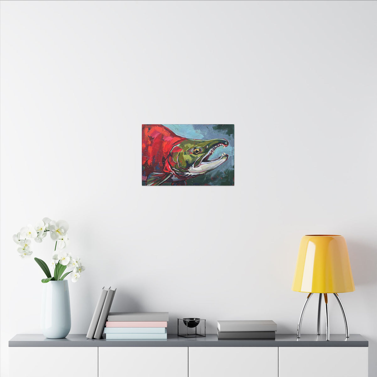 Legends Bold Close-Up Spawning Sockeye Salmon canvas wall art, view 6