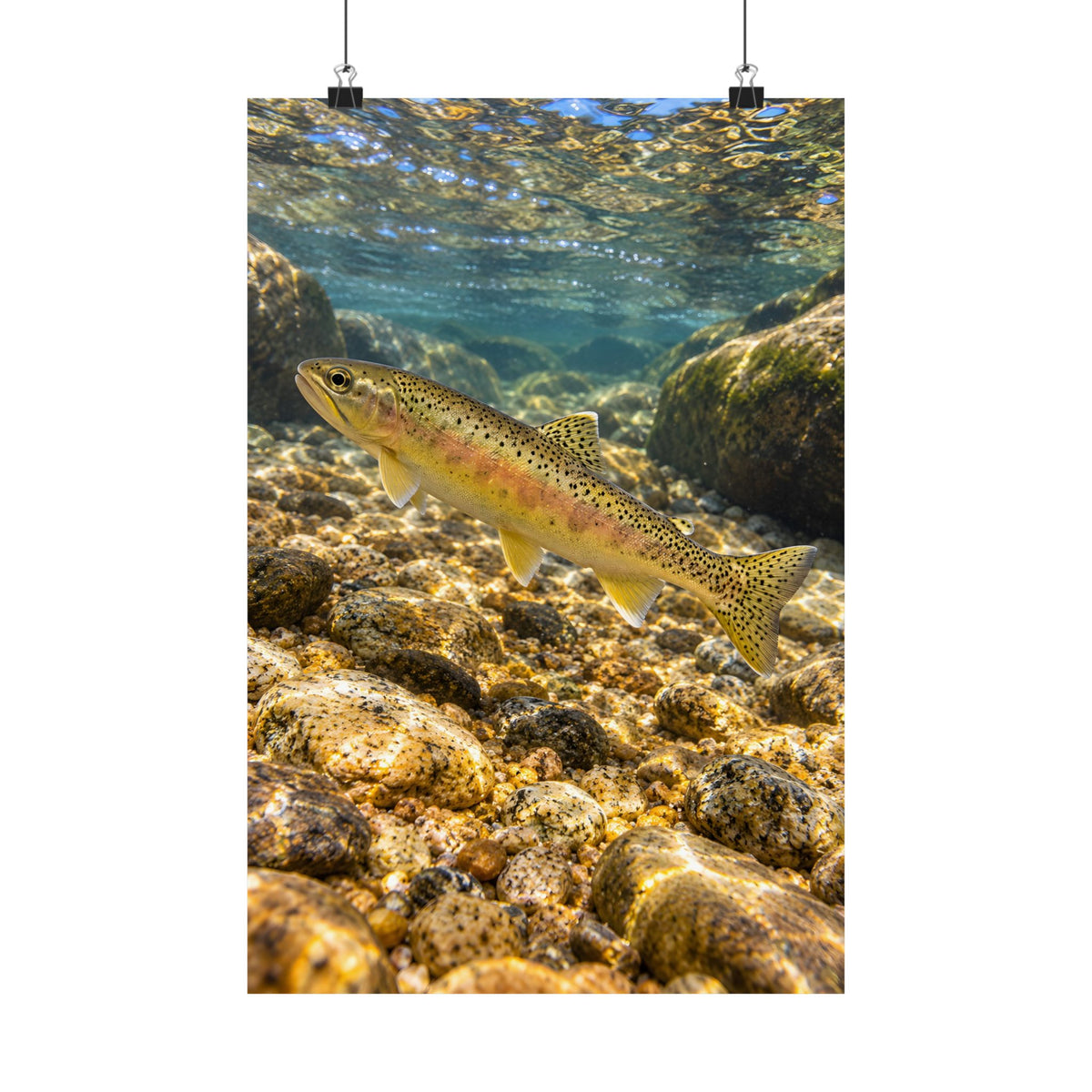 Golden Shallows Gila Trout poster wall art