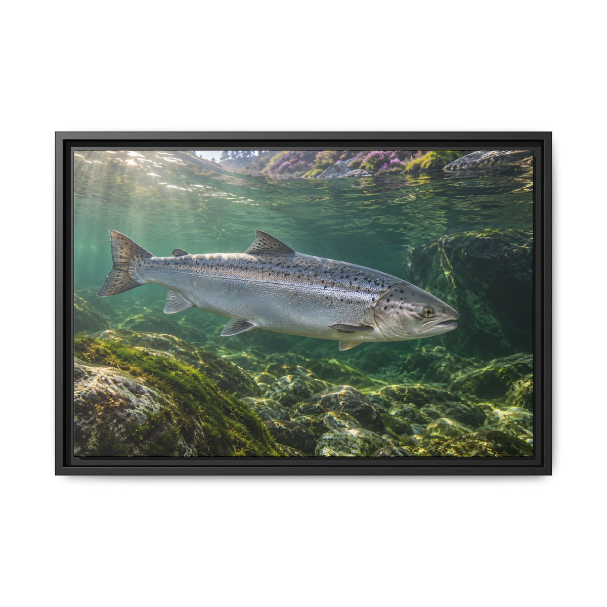 Autumn Passage Salmon framed canvas wall art, view 3