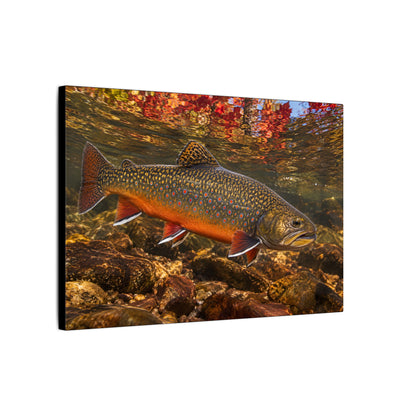 Crimson October Brook Trout canvas wall art, view 4