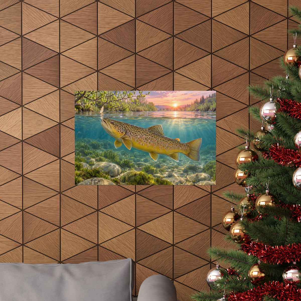 Spring Rise Brown Trout poster wall art, view 6