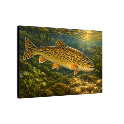 Golden Hour Watercress Tiger Trout canvas wall art, view 4