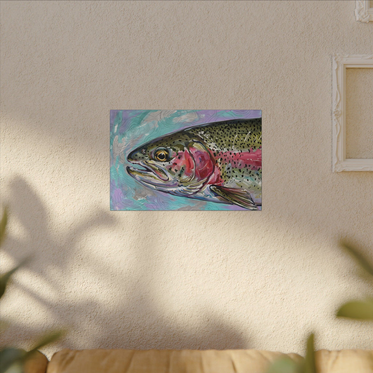 Legends Bold Close-Up River Rainbow Trout canvas wall art, view 5