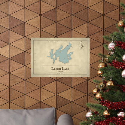 Leech Lake Vintage Map poster wall art, view 6