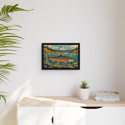Beneath Autumn Mountains Dolly Varden framed canvas wall art, view 5
