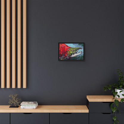 Legends Bold Close-Up Spawning Sockeye Salmon framed canvas wall art, view 6