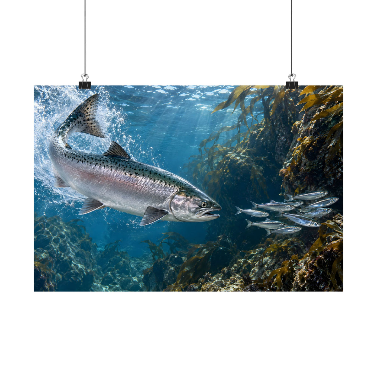 Silver Torpedo Chinook Salmon poster wall art, view 2