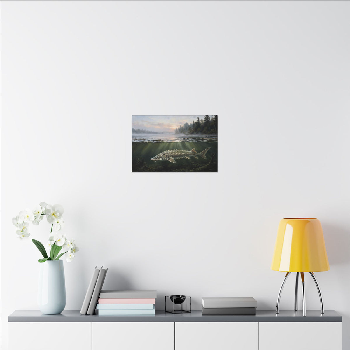 Sturgeon Dawn River canvas wall art, view 6