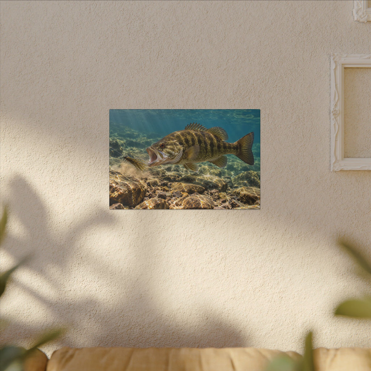 Tube Bait Ambush Smallmouth Canvas wall art, view 5