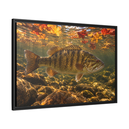 Autumn Bronze Smallmouth Framed Canvas wall art, view 4