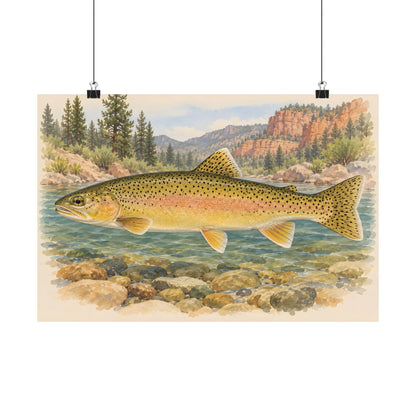 Gila Wilderness Watercolor Gila Trout poster wall art, view 2