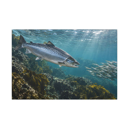 Emerald Pool Passage Salmon canvas wall art, view 2