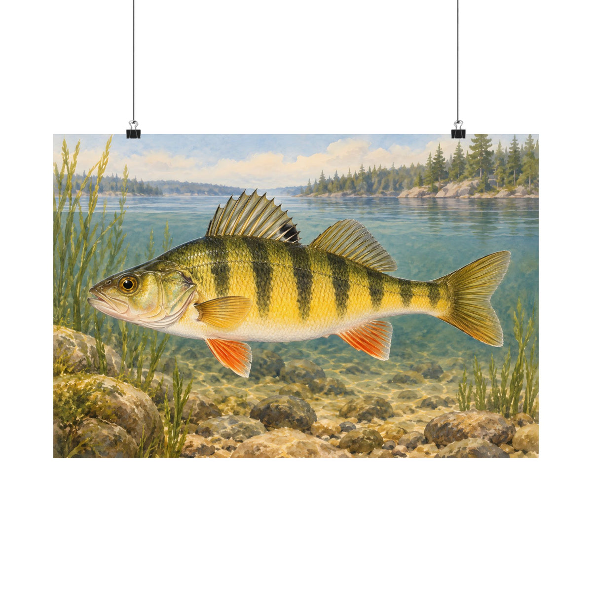 Field Guide Yellow Perch poster wall art