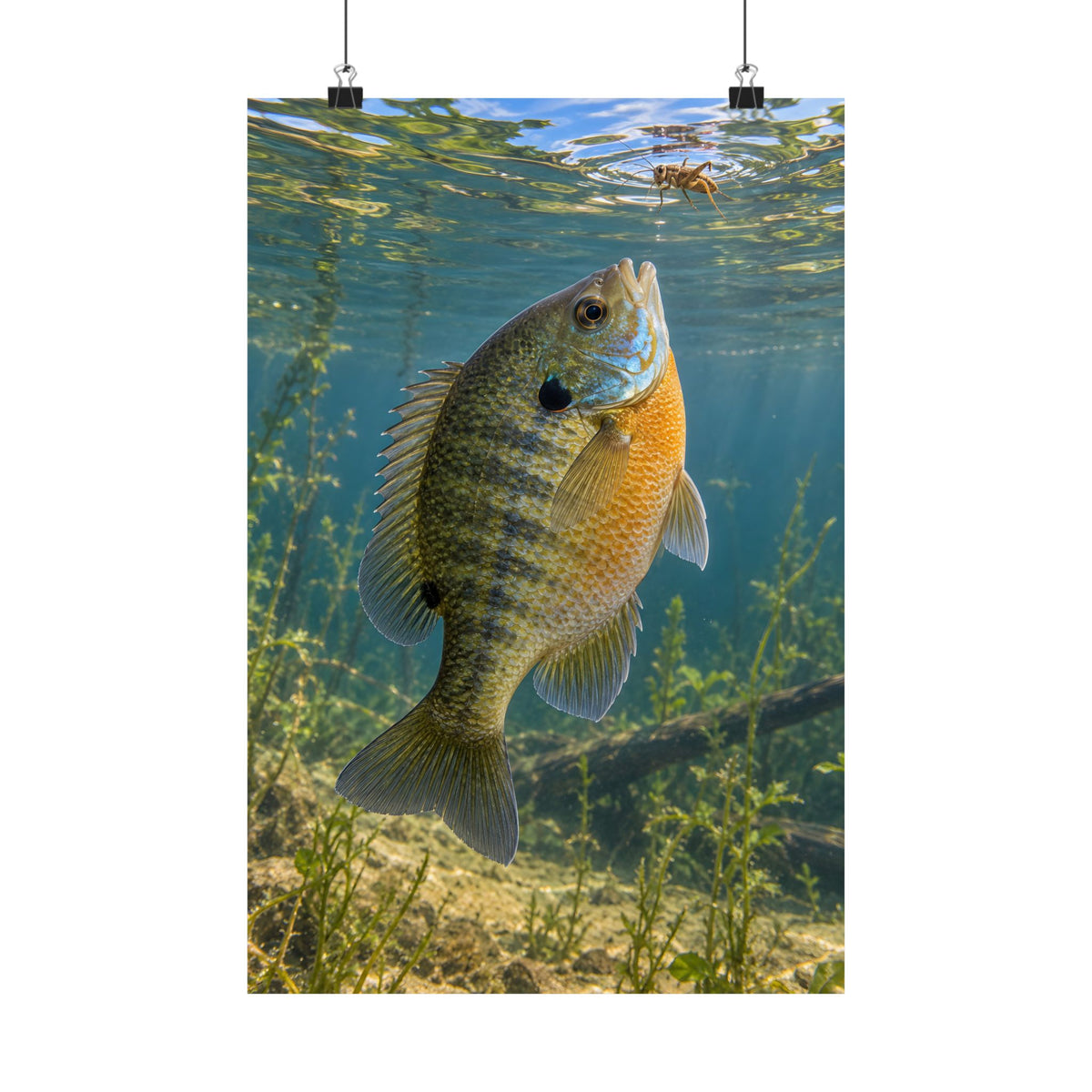Rising to the Cricket Bluegill vertical poster wall art, view 1