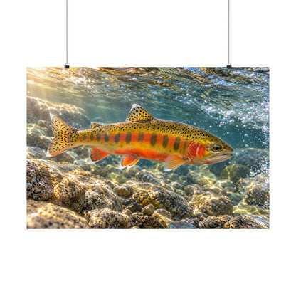 Sierra Sunrise Golden Trout poster wall art, view 3