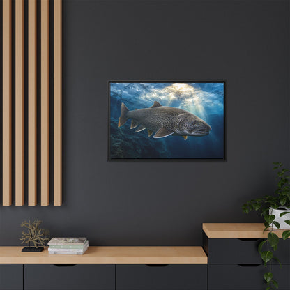 Cathedral of Ice Lake Trout framed canvas wall art, view 6