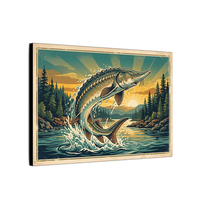 Sturgeon Sunrise Breach canvas wall art, view 4