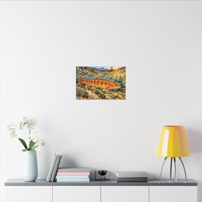 Mountain Sunrise Golden Trout canvas wall art, view 6