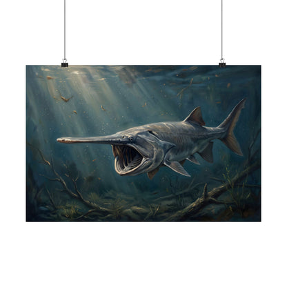 Paddlefish Filter Feed poster wall art