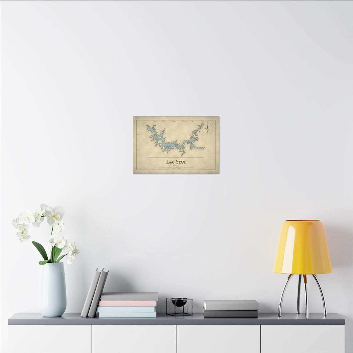 Lac Seul Vintage Map canvas wall art, view 6