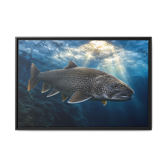 Cathedral of Ice Lake Trout framed canvas wall art