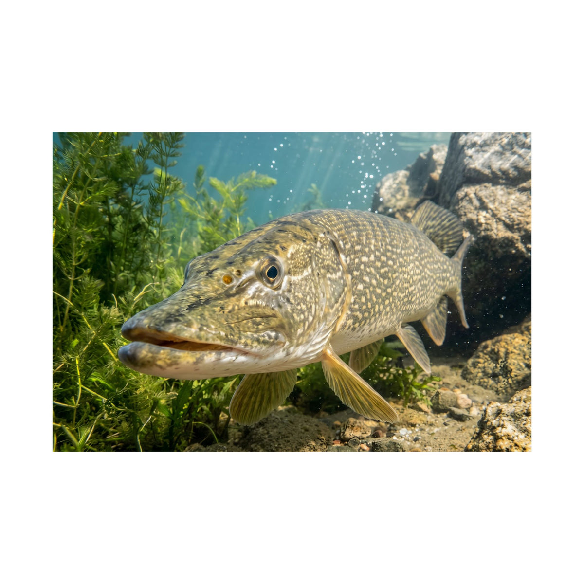 Northern Pike Clear Water Portrait — Fine Art for Anglers