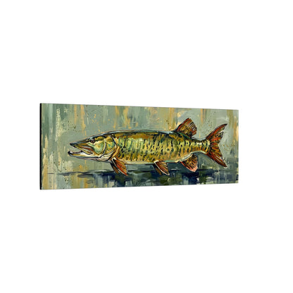 Legends Bold Northwoods Muskie long canvas wall art, view 4