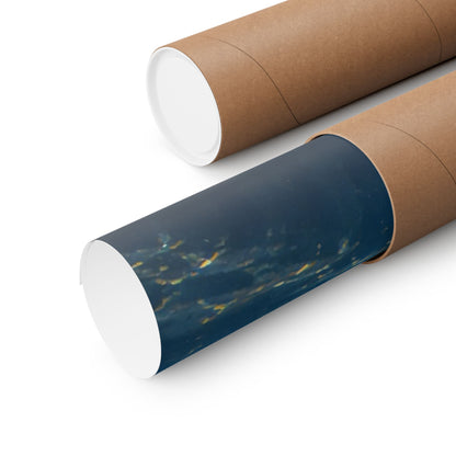Rust-Red Canyon Glow Largemouth Bass poster shipped rolled in a protective tube