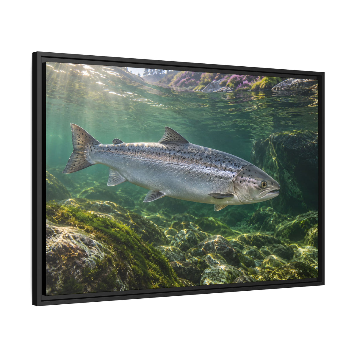 Autumn Passage Salmon framed canvas wall art, view 4