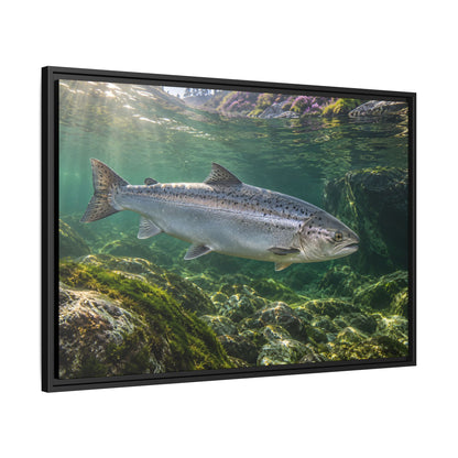 Autumn Passage Salmon framed canvas wall art, view 4
