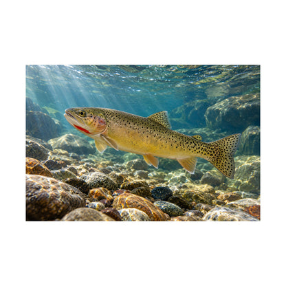 Westslope Riffle Cutthroat Trout fishing poster close-up