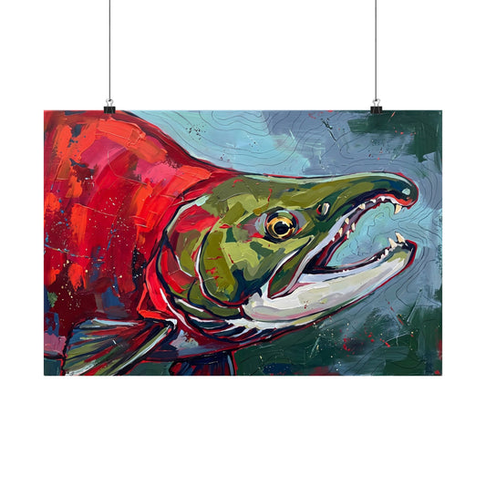 Legends Bold Close-Up Spawning Sockeye Salmon poster wall art