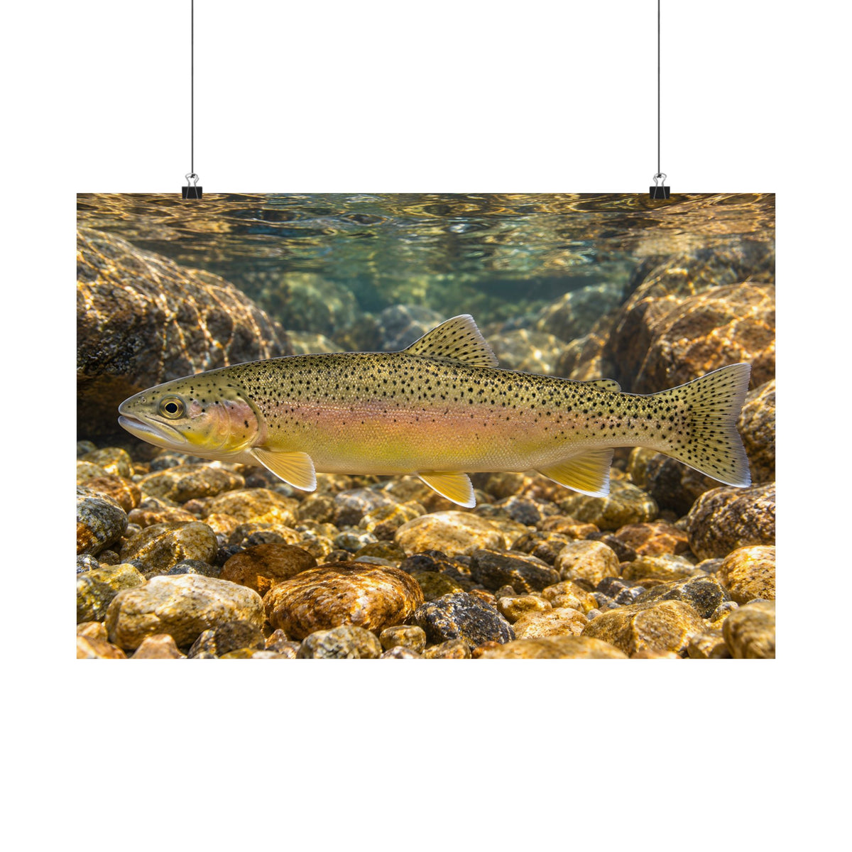 Amber Pebbles Gila Trout poster wall art