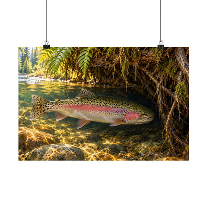 Cedar Cutbank Rainbow Trout poster wall art – photo 2