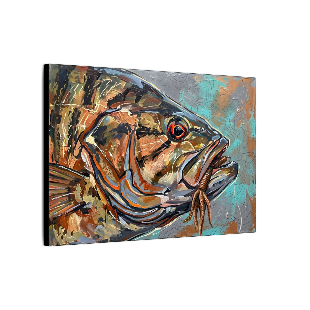 Legends Bold Close-Up Rocky Point Smallmouth Bass canvas wall art, view 4