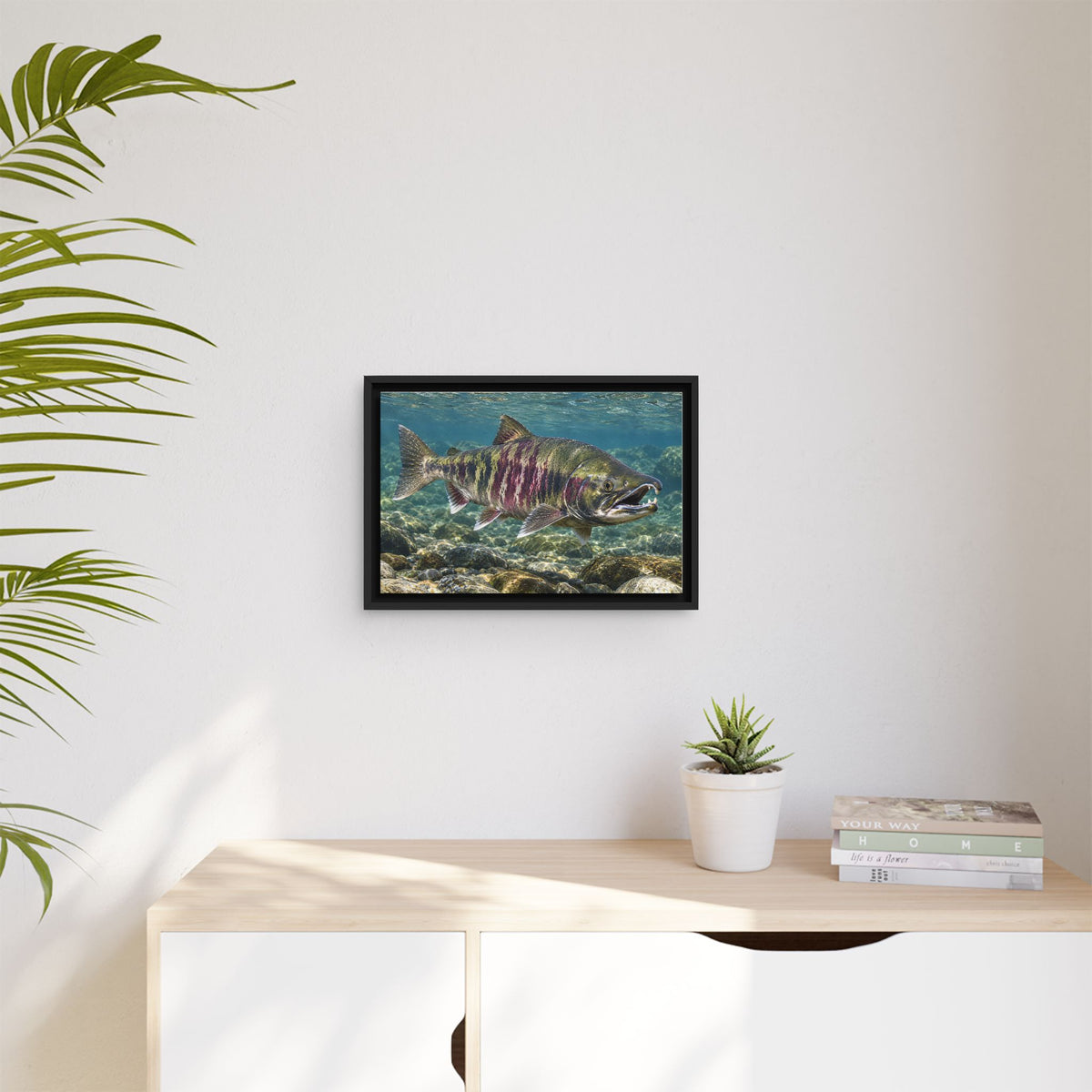 Teeth of the Run Chum Salmon framed canvas wall art, view 5
