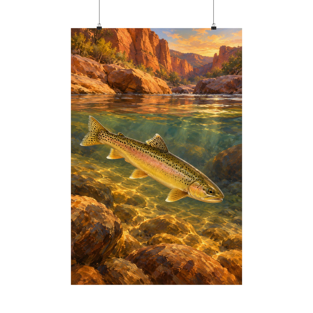Red Rock Light Gila Trout poster wall art, view 2