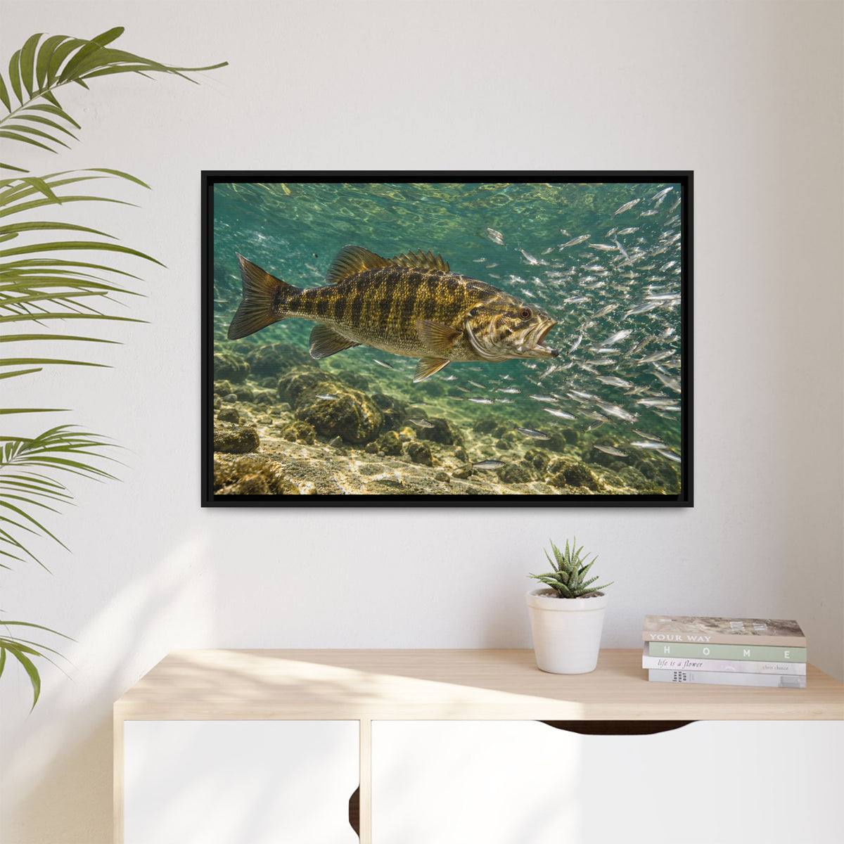 Shiner School Smallmouth Framed Canvas wall art, view 5