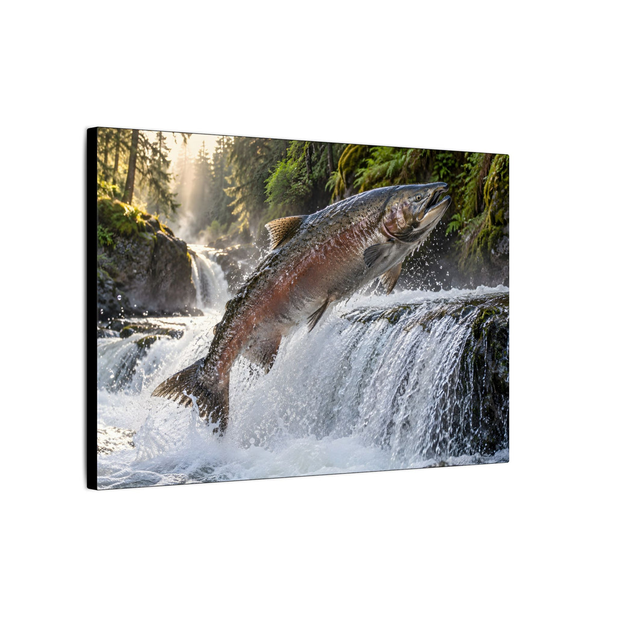 King of the Emerald Shallows Chinook Salmon canvas wall art, view 4